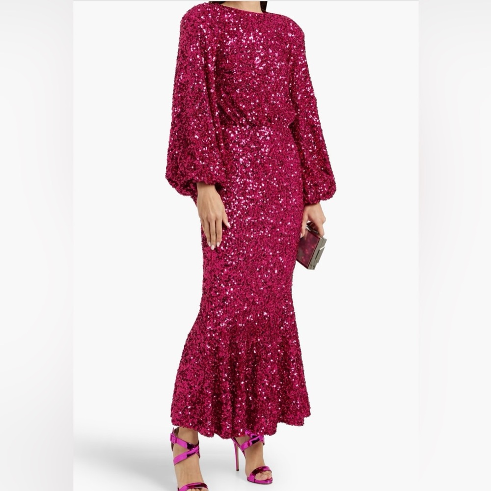 Pink sequin dress